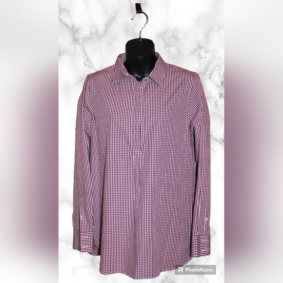 LANDS End Red Plaid Tunic - Picture 1 of 5